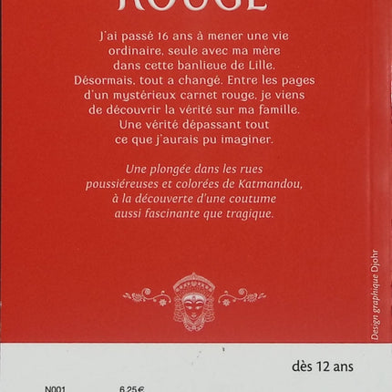 Le Carnet rouge – Annelise Heurtier – Roman jeunesse – Népal, famille, secrets et découverte des origines - Livre