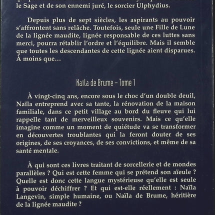 Filles de Lune Tome 1 – Naïla de Brume – Elisabeth Tremblay – Fantasy et magie - Livre