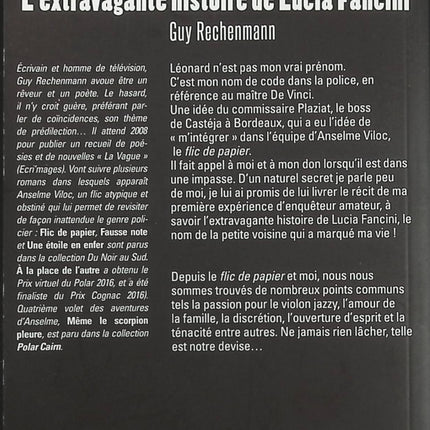 L’extravagante histoire de Lucia Fancini – Guy Rechenmann : roman singulier entre mystère, aventures humaines et secrets, avec une postface de Didier Daeninckx - Livre