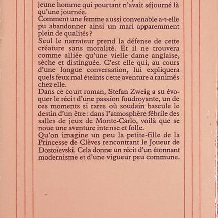 Vingt-quatre heures de la vie d’une femme – Stefan Zweig | Roman psychologique sur la passion amoureuse, les choix de vie et les tourments de l’âme humaine - Livre