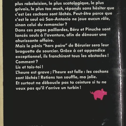 Les cochons sont lâchés – San-Antonio | Roman policier humoristique de Frédéric Dard, enquête déjantée et aventures insolites - Livre