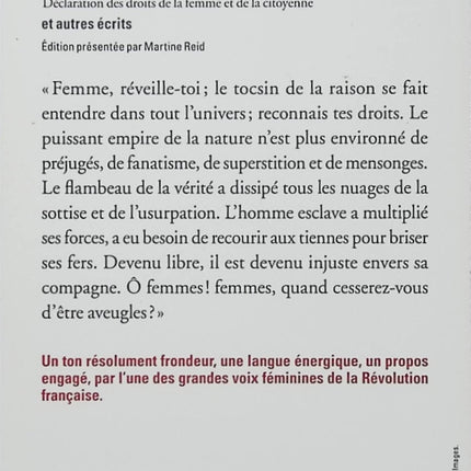 « Femme, réveille-toi ! » – Olympe de Gouges – Déclaration des droits de la femme – Folio - Livre