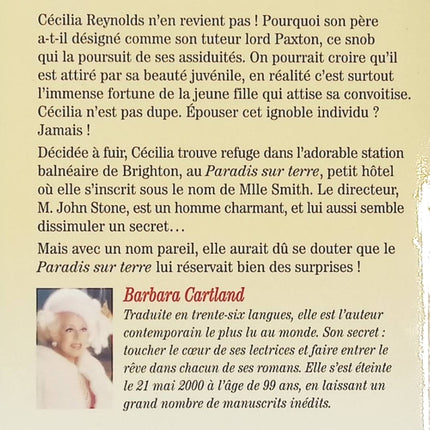 Un paradis sur terre – Barbara Cartland, romance historique entre amour, rêve d’évasion et bonheur retrouvé - Livre