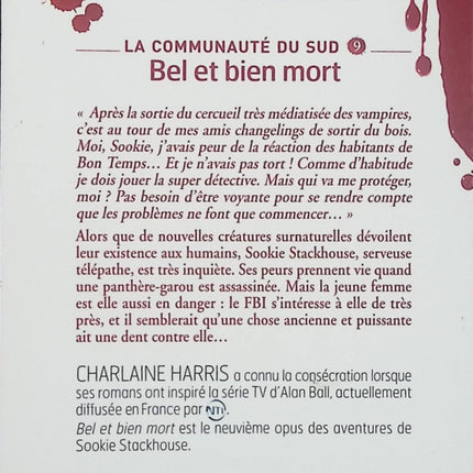 La Communauté du Sud – Tome 9 Bel et bien mort – Charlaine Harris – Bit-lit vampires romance surnaturel Sookie Stackhouse - Livre