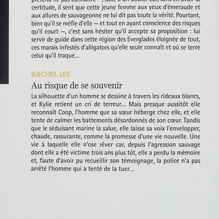 Piège dans les Everglades – Au risque de se souvenir – Lena Diaz & Rachel Lee – Thriller romantique suspense Floride enquête danger - Livre