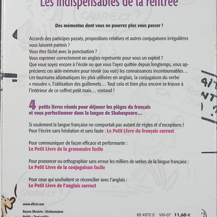 Les Indispensables de la rentrée – Coffret 4 livres – Conjugaison, Grammaire, Français et Anglais - Livre