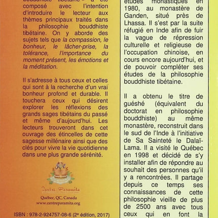 Le bonheur au jour le jour – Lama Samten – sagesse bouddhiste tibétaine, développement personnel et méditation - Livre