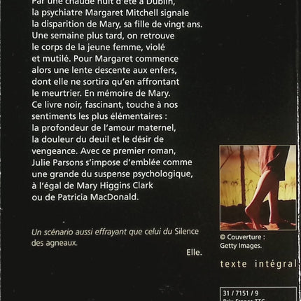 En mémoire de Mary – Julie Parsons – Thriller psychologique, meurtre, deuil et vengeance - Livre