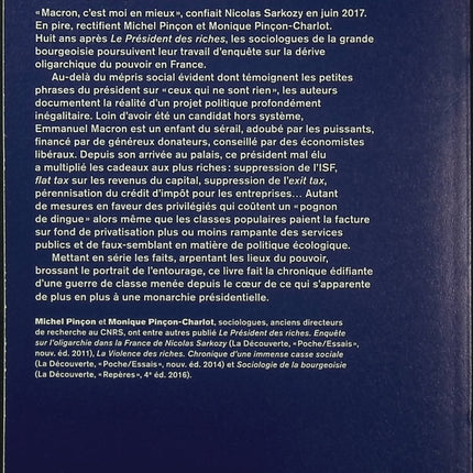 Le président des ultra-riches – Michel Pinçon, Monique Pinçon-Charlot – Macron et politique - Livre