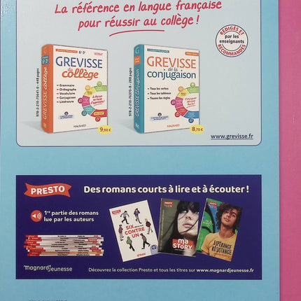 Cahier Grevisse 4e – Français – Édition 2021 – Ariane Carrère & Jean-Christophe Pellat – Collège - Livre