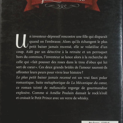 Le Plus Petit Baiser jamais recensé – Mathias Malzieu – Roman poétique, histoire d’amour, imaginaire et univers fantastique - Livre