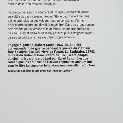 La Ligne de fuite – Robert Stone – roman noir américain guerre du Vietnam et road trip - Livre