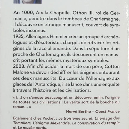 La Prophétie Charlemagne – Steve Berry – Thriller historique ésotérique – Enquête internationale – Roman d’aventure - Livre