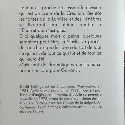 La Sibylle de Kell - Chant 5 de La Mallorée - David Eddings - Fantasy d'occasion - Fin de saga épique - Livre