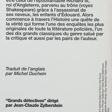 La Fille du temps – Josephine Tey – Enquête historique, Richard III et mystère - Livre