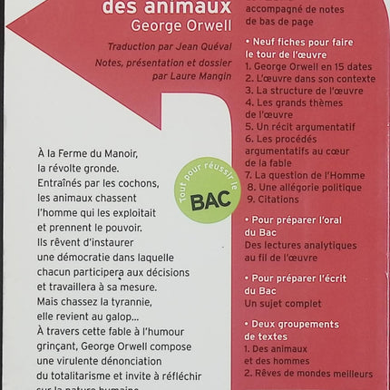 La Ferme des animaux – George Orwell – fable politique, satire, totalitarisme, pouvoir et société - Livre