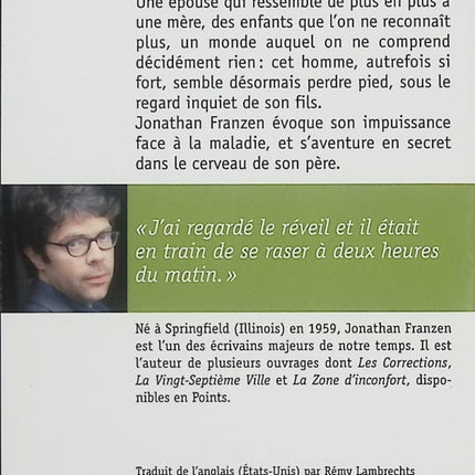 Le Cerveau de mon père – Jonathan Franzen – Essai autobiographique – Famille et maladie d’Alzheimer – Littérature américaine - Livre