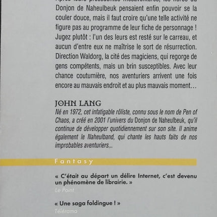 Le Donjon de Naheulbeuk Tome 2 – L’Orbe de Xaraz – John Lang – Fantasy humoristique et aventures - Livre
