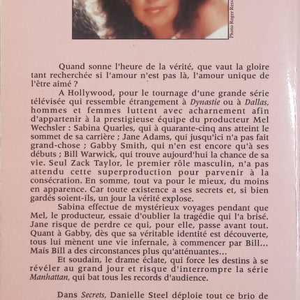 Secrets – Danielle Steel – Roman sentimental et drame à Hollywood, célébrité, amour et secrets - Livre