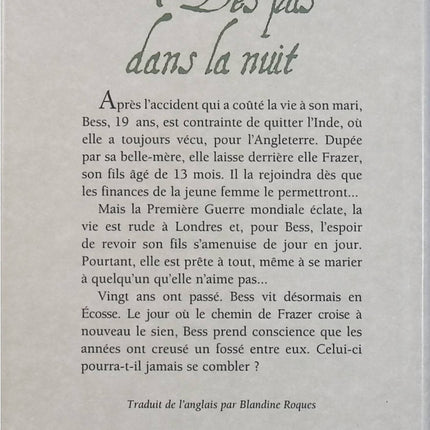 Des pas dans la nuit – Judith Lennox – saga familiale romanesque et drame historique - Livre