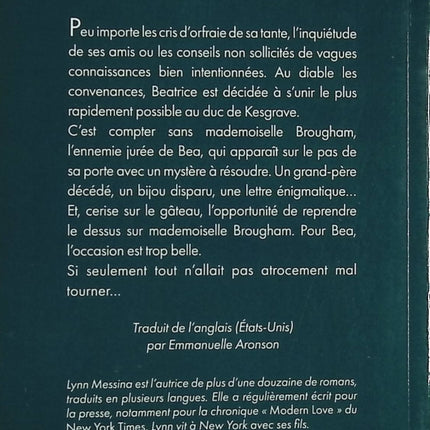 Une Perfide Performance – Lynn Messina – Enquête de Béatrice Hyde-Clare T5 – Roman policier Régence anglaise – Romance cosy mystery - Livre