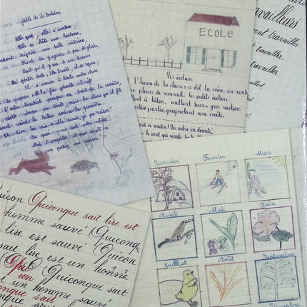 Nos cahiers d’enfance Coffret en 3 volumes – Cahiers de récitations, Cahiers de cancres, Cahiers de morales – Rachel Grunstein, Henri Mérou, Jérôme Pecnard – Souvenirs d’école, école d’autrefois, récitations, morale et enfance - Livre