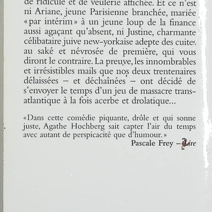 Ce crétin de prince charmant – Agathe Hochberg – Roman contemporain drôle et féministe – Chick-lit – Correspondance par e-mails - Livre