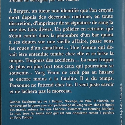 La Nuit, tous les loups sont gris – Varg Veum Tome 5 – Gunnar Staalesen – Polar norvégien - Livre