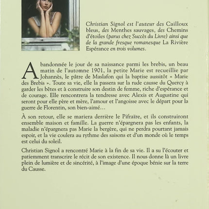Marie des Brebis – Christian Signol – Roman rural et émouvant – récit de vie d’une femme du causse du Quercy - Livre
