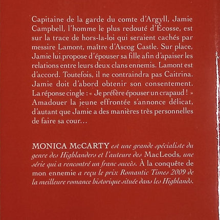 Le Clan Campbell Tome 1 À la conquête de mon ennemie – Monica McCarty – Romance historique Highland – clans rivaux et passion interdite - Livre