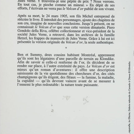 Le Volcan d’or – Jules Verne – roman d’aventure, ruée vers l’or et exploration - Livre