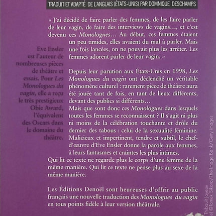 Les Monologues du vagin – Eve Ensler – Théâtre contemporain, paroles de femmes, féminité et condition féminine - Livre