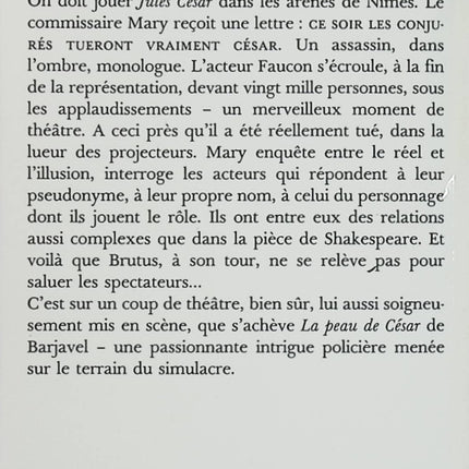 La Peau de César René Barjavel Roman policier suspense - Livre