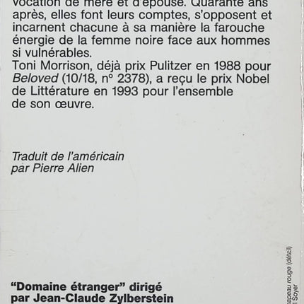 Sula - Toni Morrison - Roman afro-américain - Amitié féminine - Liberté - Ohio - Identité - Société - Classique - Livre
