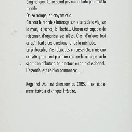 La Philosophie expliquée à ma fille – Roger-Pol Droit – Initiation à la philosophie accessible et dialogues parents-enfants - Livre