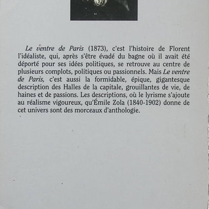 Le Ventre de Paris – Émile Zola – Les Rougon-Macquart – Roman classique - Livre
