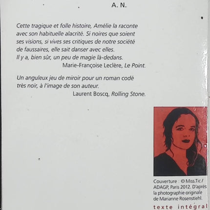 Tuer le père - Amélie Nothomb - roman contemporain famille filiation manipulation secret identité suspense - Livre