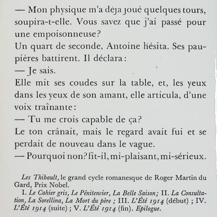 Les Thibault – Tome 3 – L'été 1914 – Roger Martin du Gard – Grande fresque littéraire sur la Première Guerre mondiale - Livre