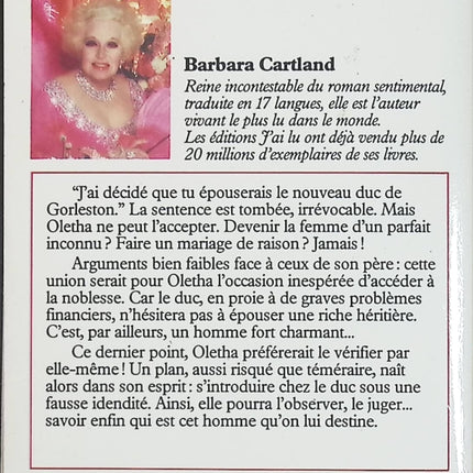 Amour, argent et fantaisie - Barbara Cartland - Romance historique - Livre poche d'occasion - Livre