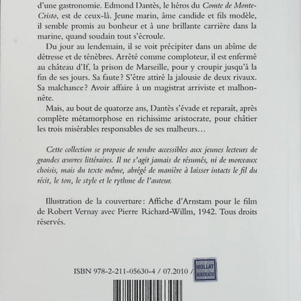 Le Comte de Monte-Cristo - Alexandre Dumas - Grand roman d’aventure d’occasion entre vengeance, trahison et justice - Livre