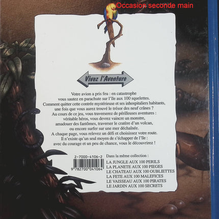 L'Île aux 100 squelettes - Patrick Burston - Illustrations Sandrine Gestin - Livre-jeu jeunesse d'occasion - Livre