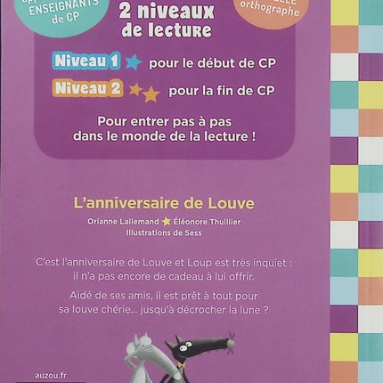 Mes lectures du CP avec Loup – L'anniversaire de Louve – Orianne Lallemand, Sess Boudebesse – lecture CP niveau 2 - Livre