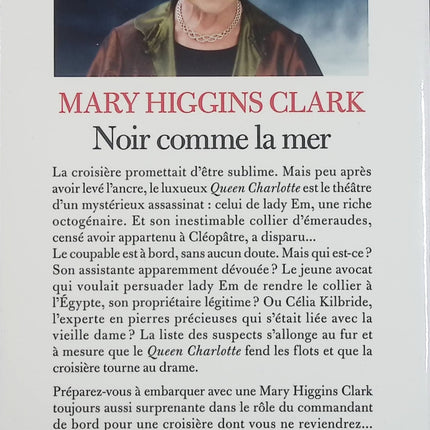 Noir comme la mer – Mary Higgins Clark – Thriller psychologique et suspense maritime - Livre