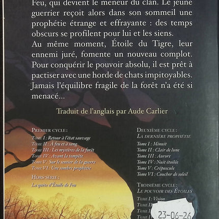 La Guerre des Clans Cycle 1 Tome 6 Une sombre prophétie | Erin Hunter | Roman jeunesse d'occasion - Livre