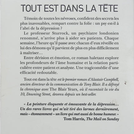 Tout est dans la tête – Alastair Campbell – psychologie, développement personnel, pensée positive, confiance en soi et bien-être - Livre