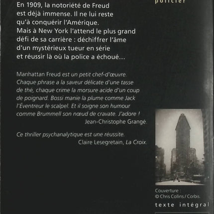 Manhattan Freud – Luc Bossi, thriller psychologique et historique entre psychanalyse, enquête et mystères du New York des années 1920 - Livre