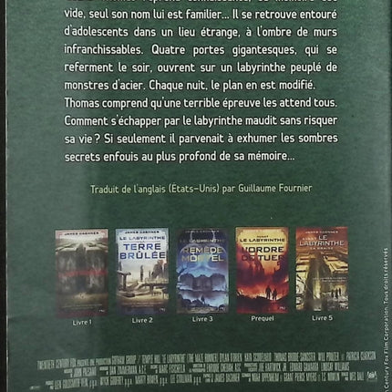 L’Épreuve Tome 1 – Le Labyrinthe – James Dashner – Pocket Jeunesse – Roman dystopique - Livre