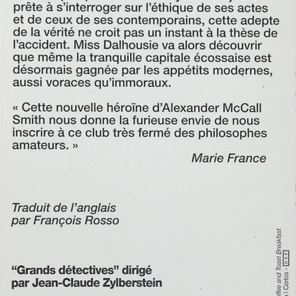 Le Club des philosophes amateurs – Alexander McCall Smith, roman policier écossais entre enquête, réflexion philosophique et mystères du quotidien - Livre