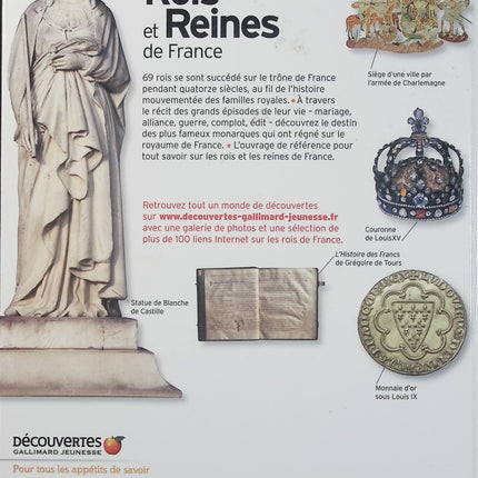 Rois et Reines de France – Jean-Michel Billioud – Gallimard Jeunesse – Histoire de France - Livre