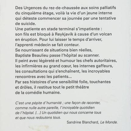 Alors voilà – Baptiste Beaulieu – Les 1001 vies des urgences, témoignage d’un jeune médecin et récits hospitaliers - Livre
